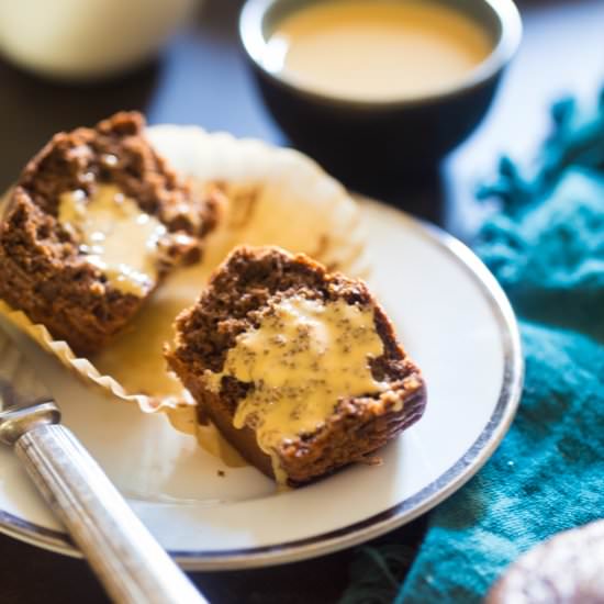Paleo Chocolate Tahini Muffins