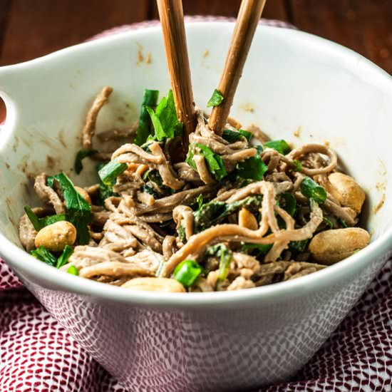 Ginger Peanut Soba Noodles