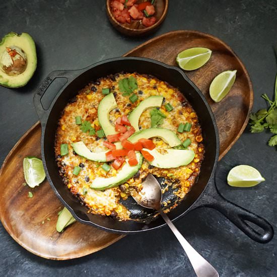 Quinoa enchilada skillet