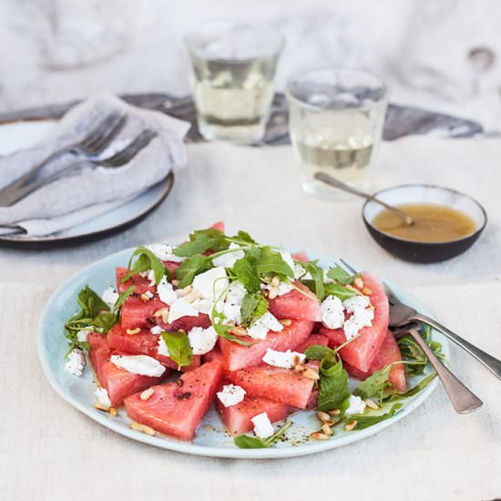 Watermelon Salad with Goat Cheese