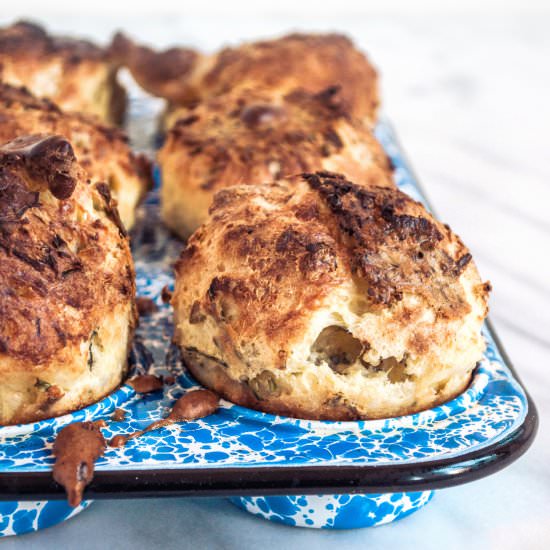 Blue Cheese Chive Yorkshire Pudding