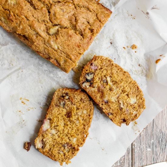 One Bowl Whole Wheat Banana Bread