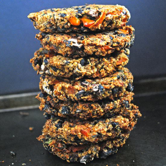 Black Bean Quinoa Veggie Burgers