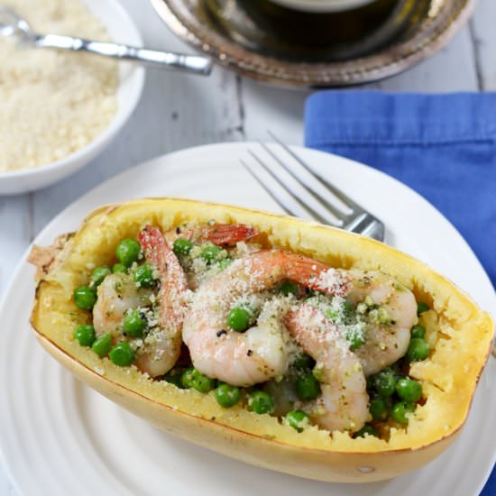 Spaghetti Squash with Shrimp
