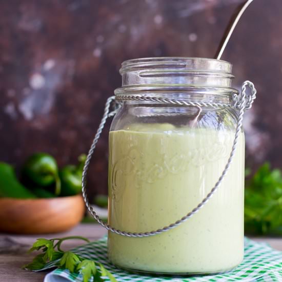 Vegan Jalapeno Ranch Dressing