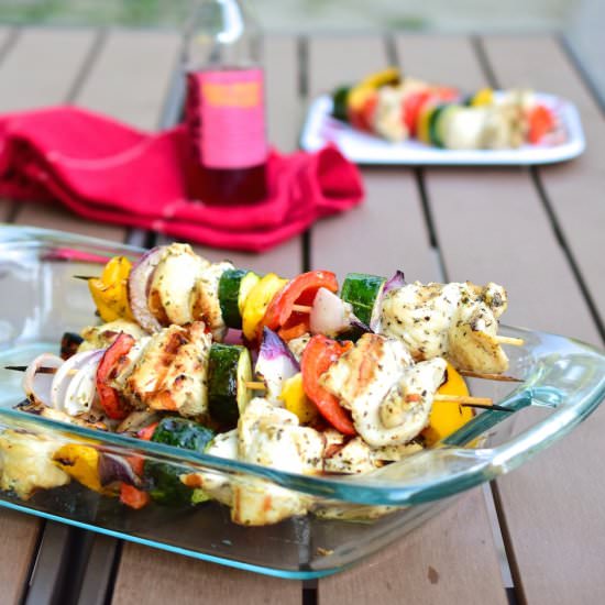 Chicken Skewers with Vinaigrette
