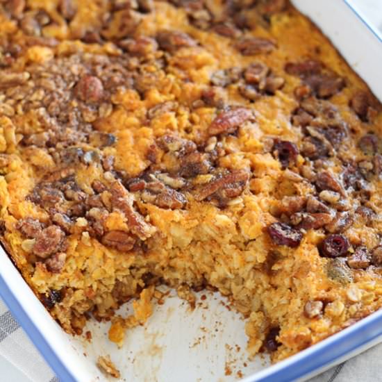 Pumpkin Spice Baked Oatmeal