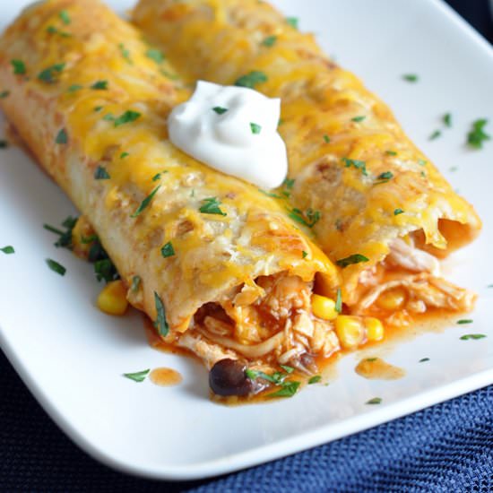 Fire-Roasted Chicken Enchiladas