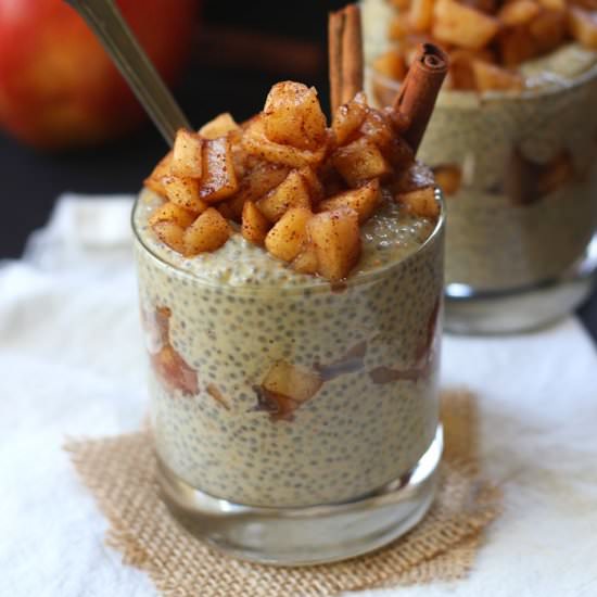 Peanut Butter Apple Chia Pudding