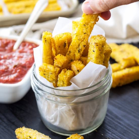 Polenta Fries with Marinara Sauce