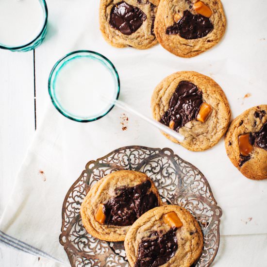 Chocolate Caramel Cookies
