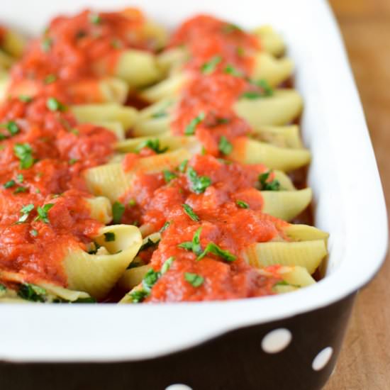 Sausage and Spinach Stuffed Shells