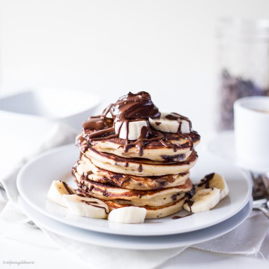 Chocolate Banana Pancakes