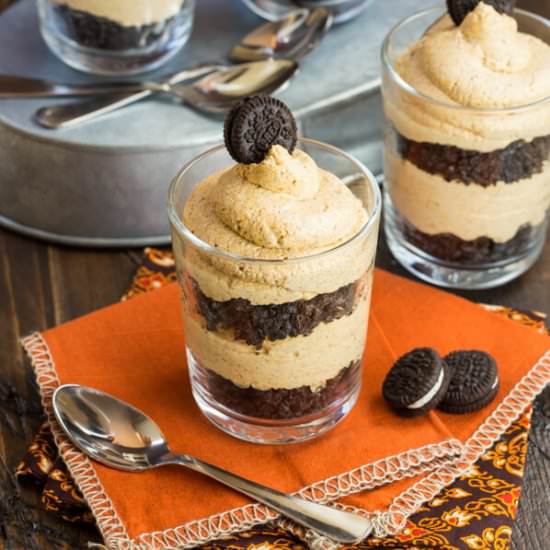 No Bake Oreo and Pumpkin Parfaits