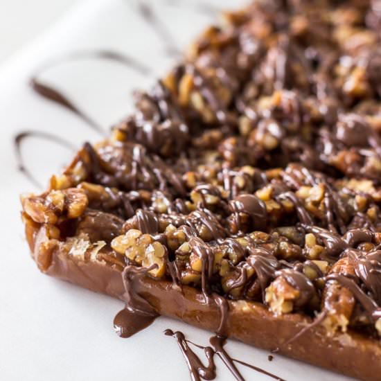 Chocolate Drizzled Maple Pecan Bars