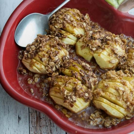Hasselback Baked Apples