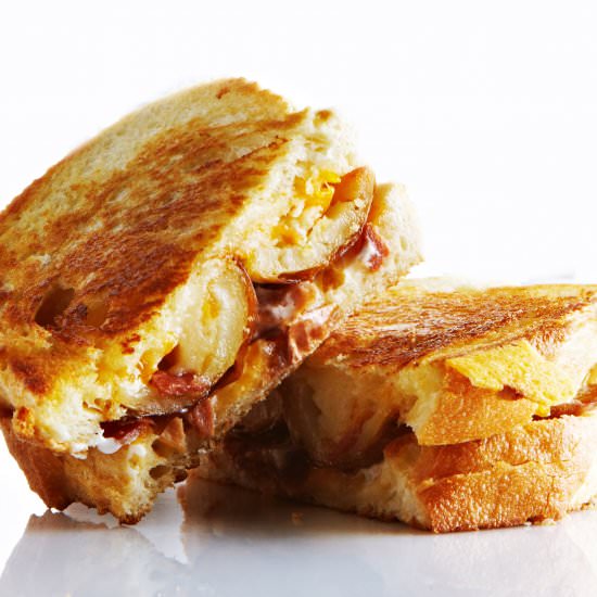 Bacon, Cheese, Potato Skin Sandwich