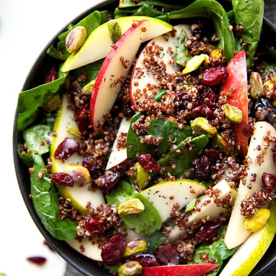 Apple Pistachio Quinoa Salad