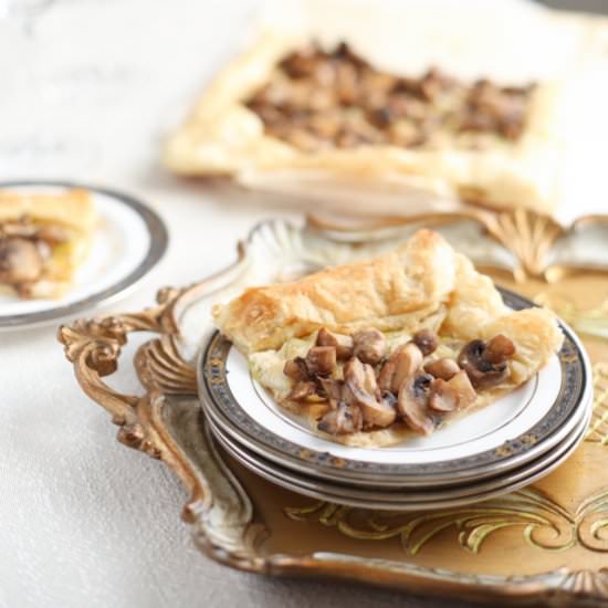 Leek, Mushroom and Goat Cheese Tart