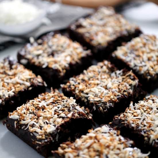 Dark Chocolate Coconut Brownies