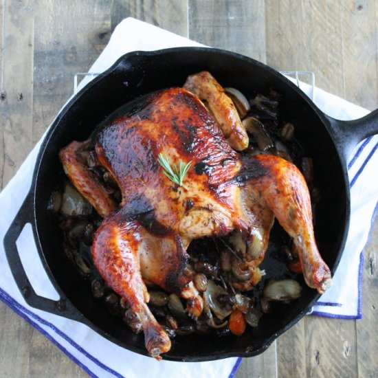 Roast Chicken with Grapes