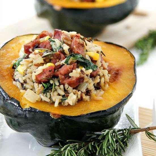 Roasted Stuffed Acorn Squash