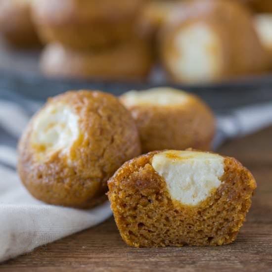 Mini Pumpkin Cheesecake Muffins