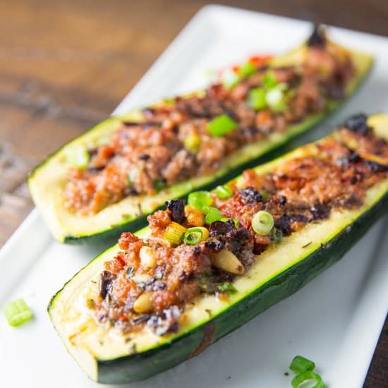 Mediterranean Stuffed Zucchini