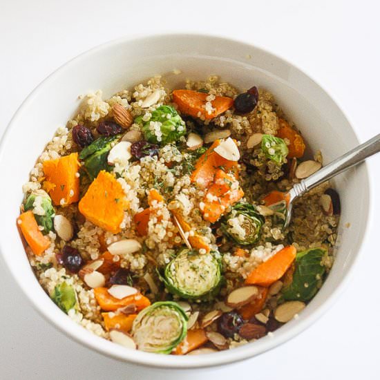 Sweet Potato Brussels Sprout Quinoa