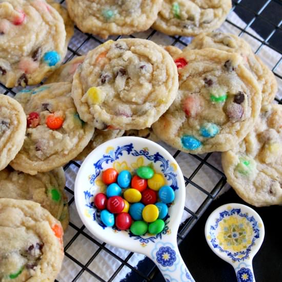 Soft and Chewy M & M Cookies