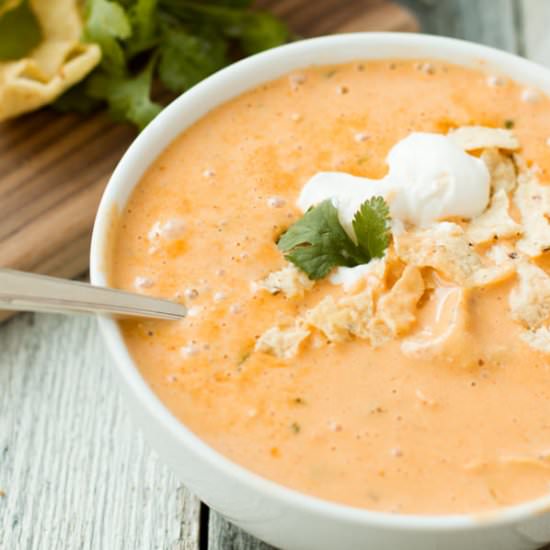 Cheesy Chicken Tortilla Soup