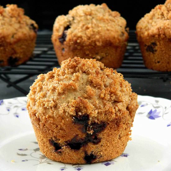 Eggless Blueberry Yogurt Muffins