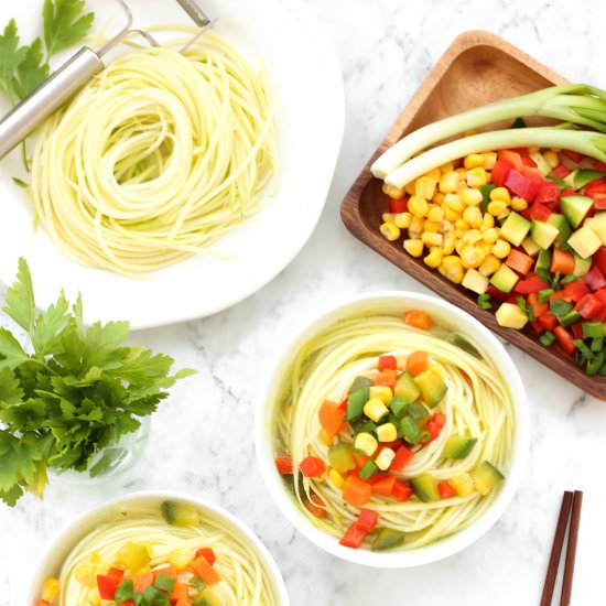 Vegetable Zucchini Noodle Soup