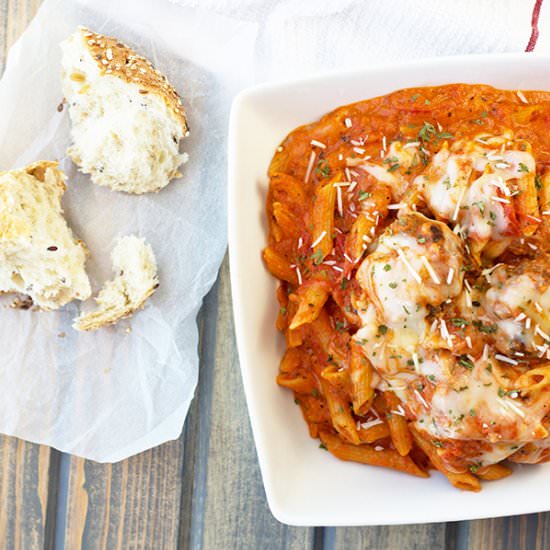 Meatballs and Penne