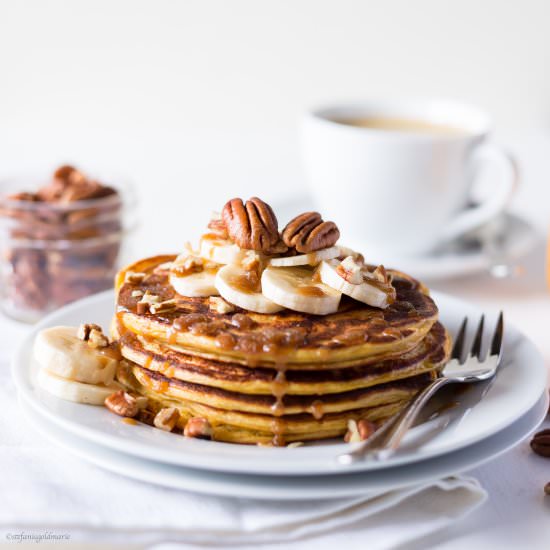 Caramel Pumpkin Pancakes