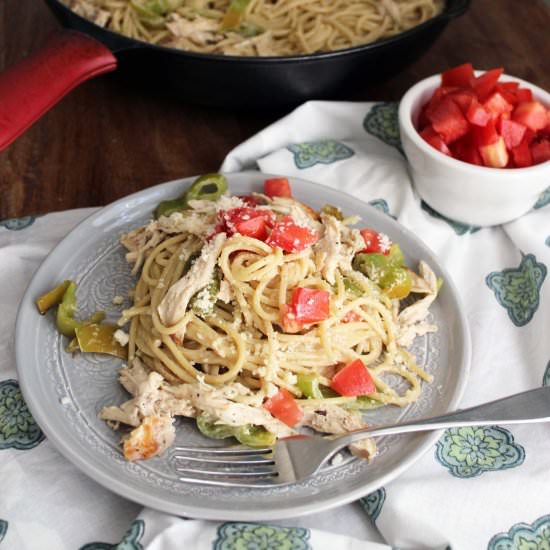 Weeknight Chicken + Pepper Alfredo