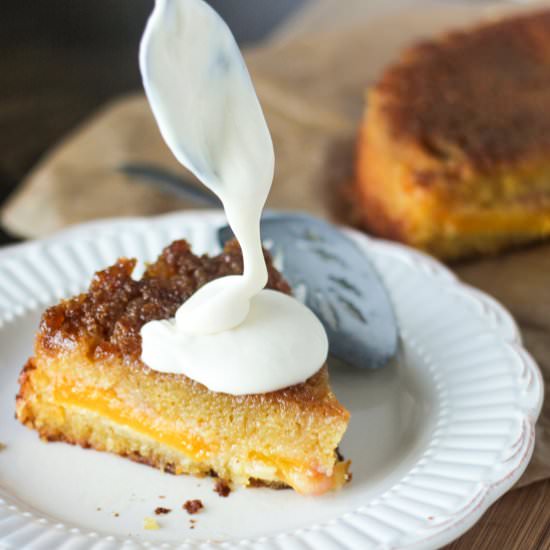 Peach Cornmeal Olive Oil Cake