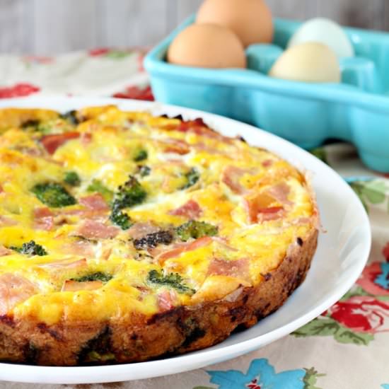 Broccoli and Ham Frittata