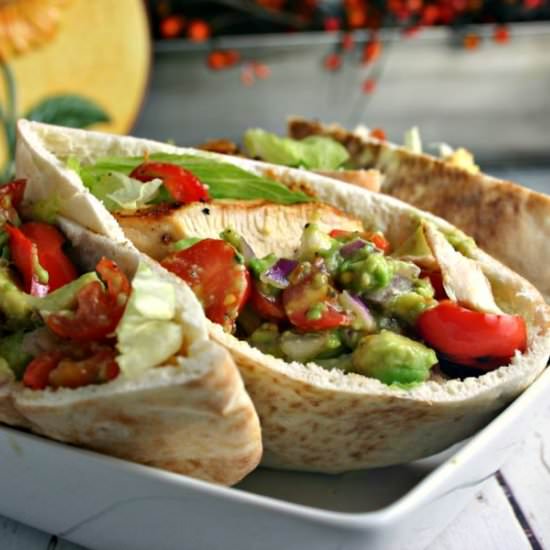 Chicken Fajita Pitas