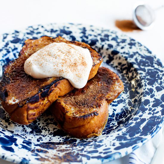 Pumpkin Brûlée French Toast