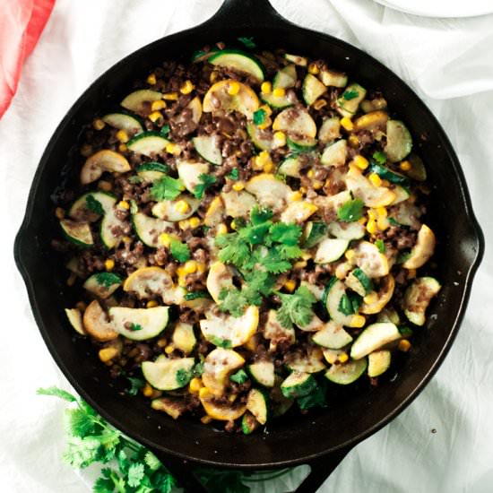 Meatless Beefy Calabacitas