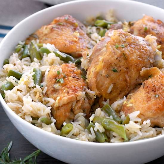 One Pot Lemon Chicken & Rice