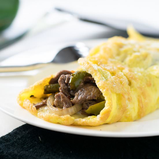 Philly Cheese Steak Omelette