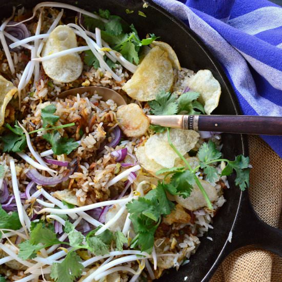 Fresh Fried Rice with Potato Chips
