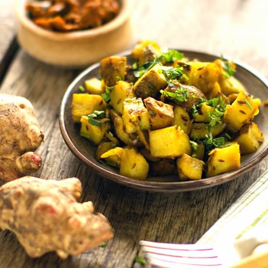 Spiced Jerusalem Artichokes