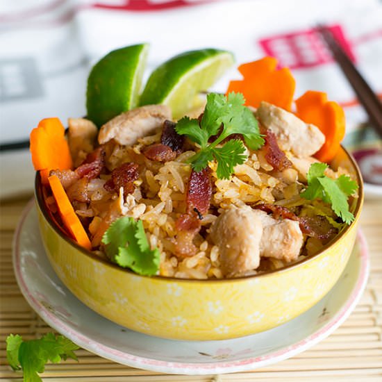 Spicy Chicken & Bacon Fried Rice