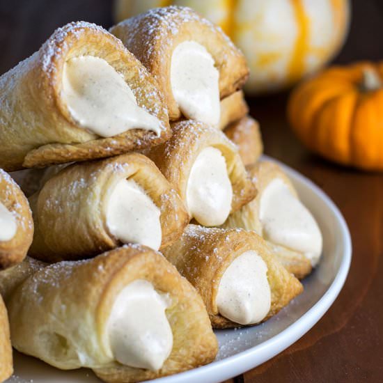 Pumpkin Spice Cream Horns