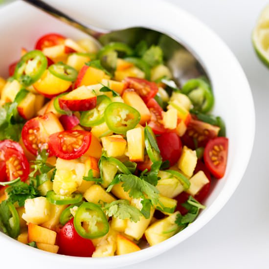 Peach and Pineapple Salsa