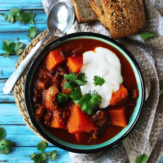 Sweet Potato Chorizo Chili