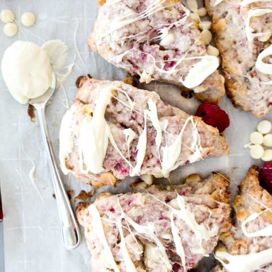Raspberry White Chocolate Scones